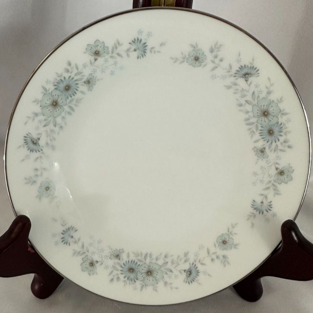 Noritake Porcelain China 6716 INVERNESS Platinum Vintage Japan Blue BREAD PLATE